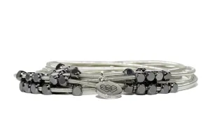 Multi Blessings Gunmetal Wire Bracelet