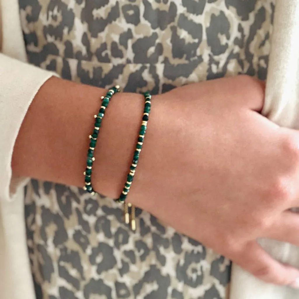 Mystical Malachite Gold Bracelet