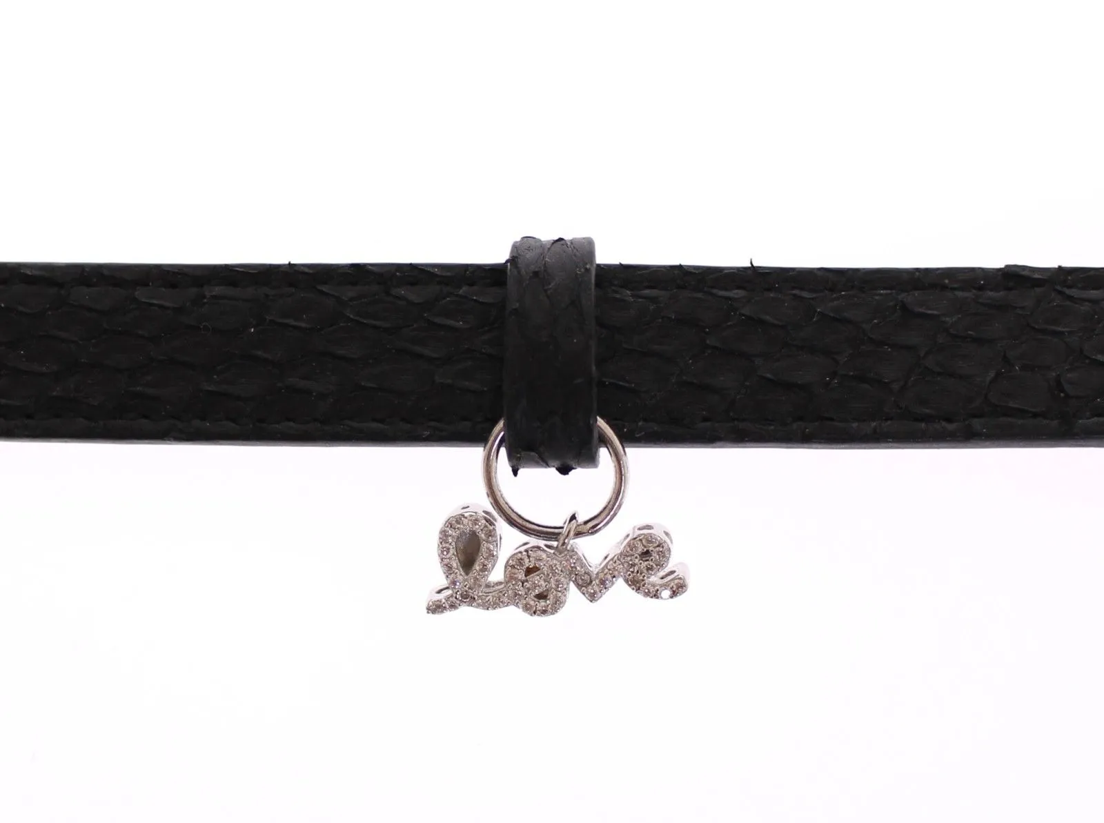 Nialaya Exquisite Black Snakeskin Silver Bracelet