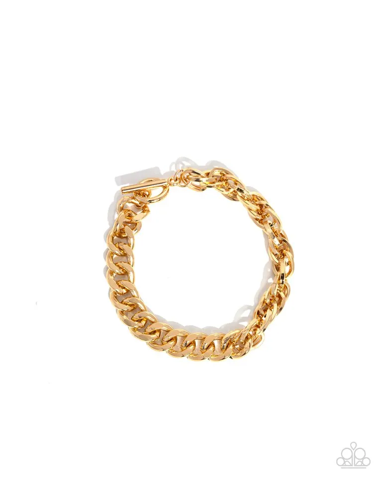 Paparazzi Bracelet ~ Mismatched Masterpiece - Gold