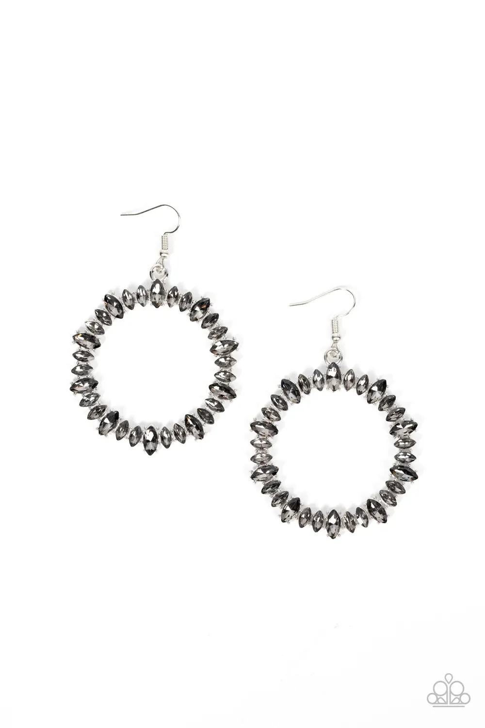 Paparazzi Earring ~ Glowing Reviews - Silver