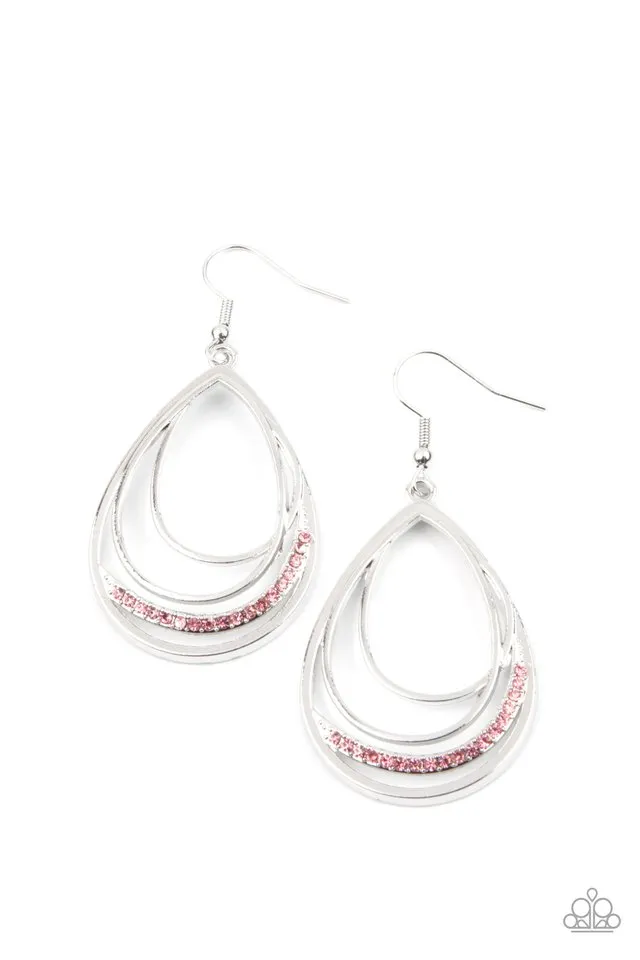 Paparazzi Earring ~ Outrageously Opulent - Pink