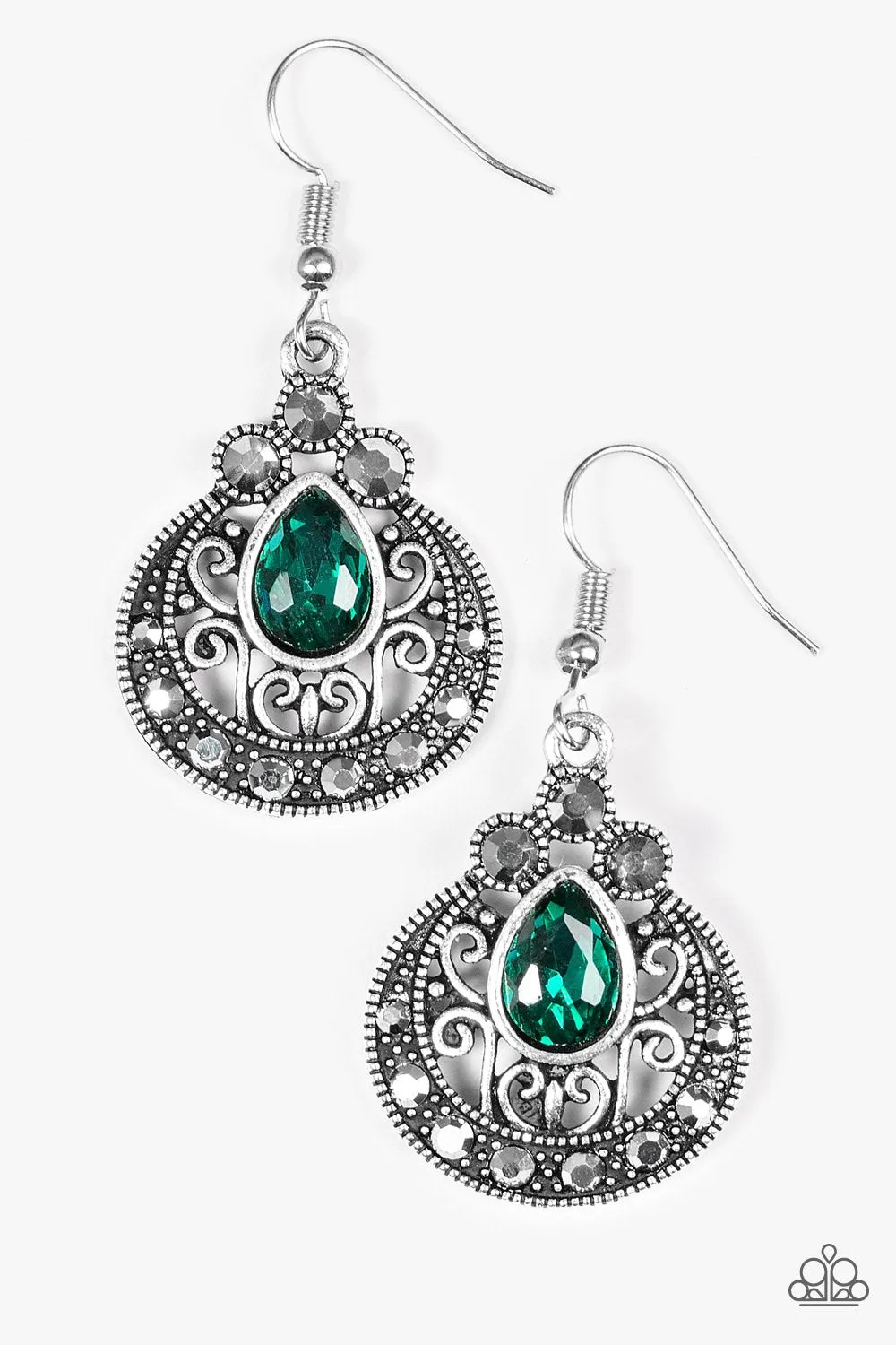 Paparazzi Earring ~ Royal Refinery - Green