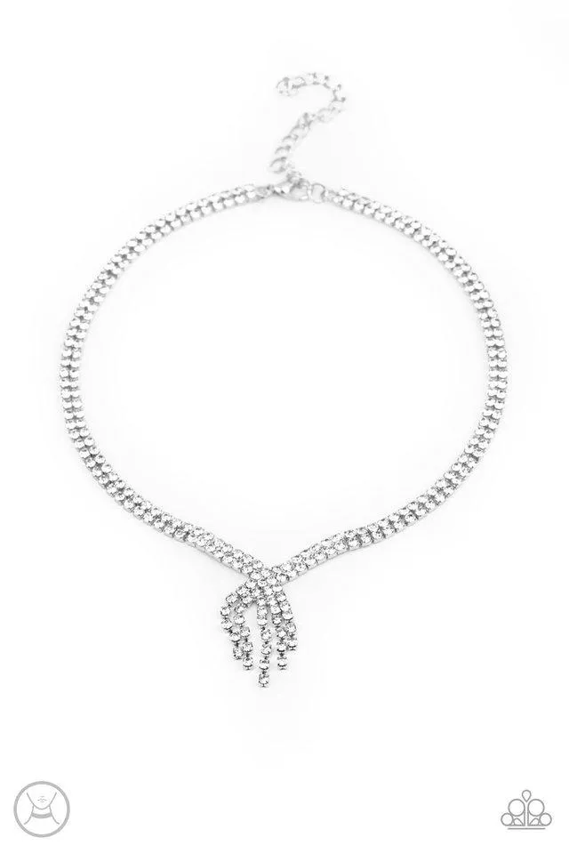 Paparazzi Necklace ~ Ante Up - White