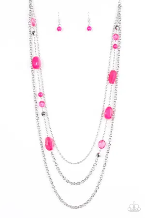 Paparazzi Necklace ~ BELIZE It Or Not - Pink