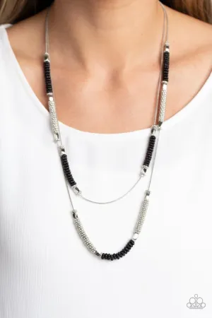 Paparazzi Necklace ~ Caviar Chic - Black