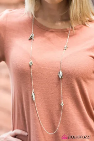 Paparazzi Necklace ~ Free As A Bird - Silver