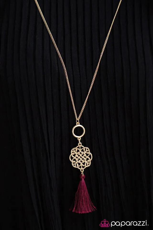 Paparazzi Necklace ~ Lotus Lounge - Gold