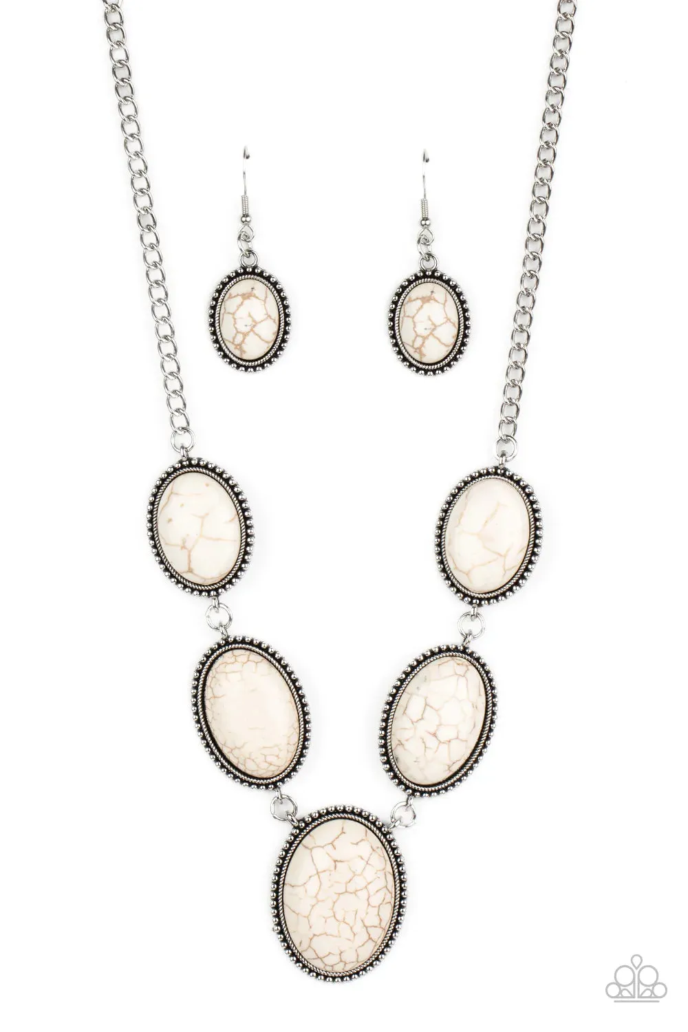 Paparazzi Necklace ~ River Valley Radiance - White