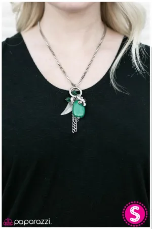 Paparazzi Necklace ~ See How High You Can Fly - Green