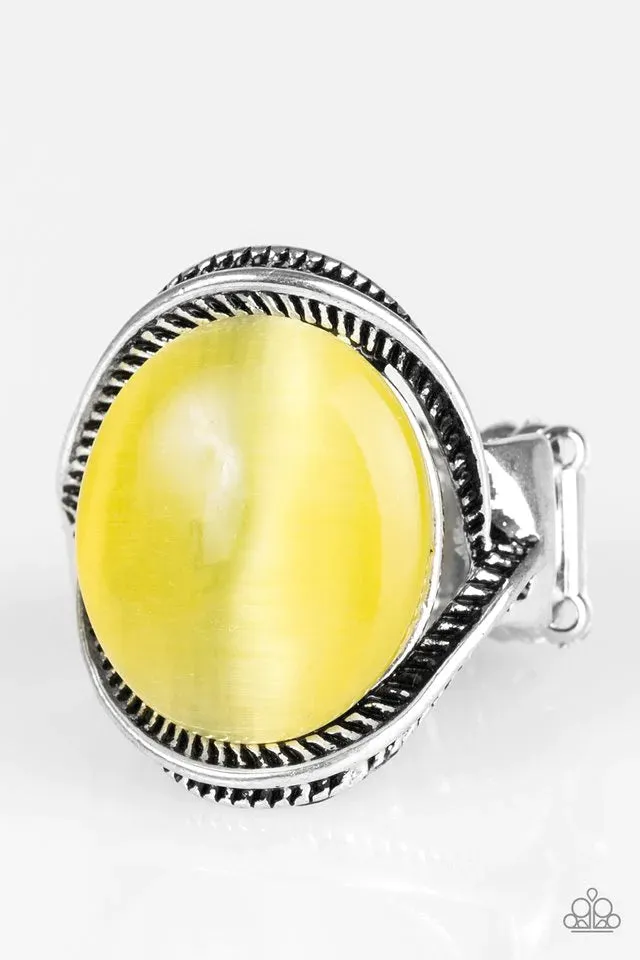 Paparazzi Ring ~ GLOW But Sure - Yellow