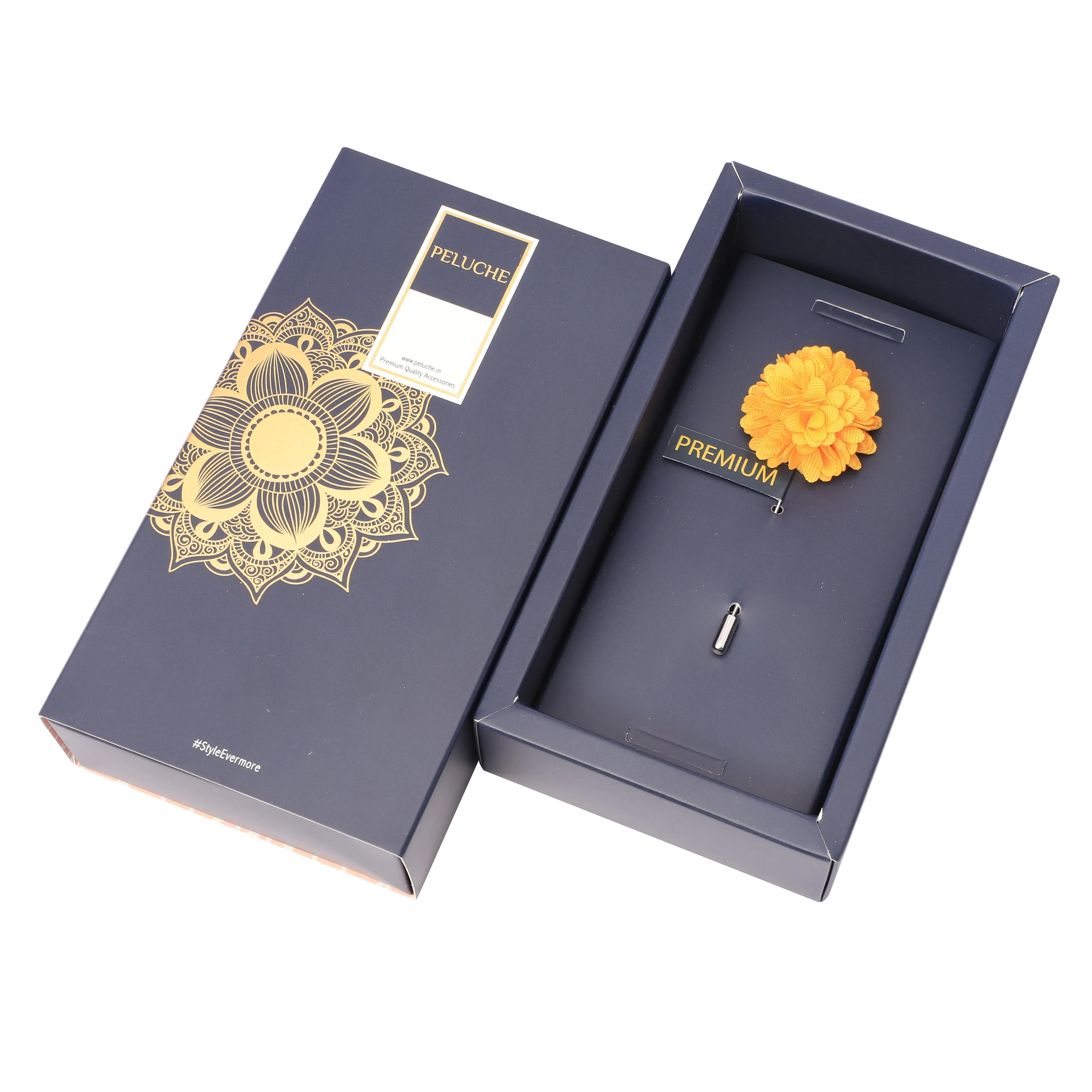 Peluche Alluring Yellow Brooch For Men