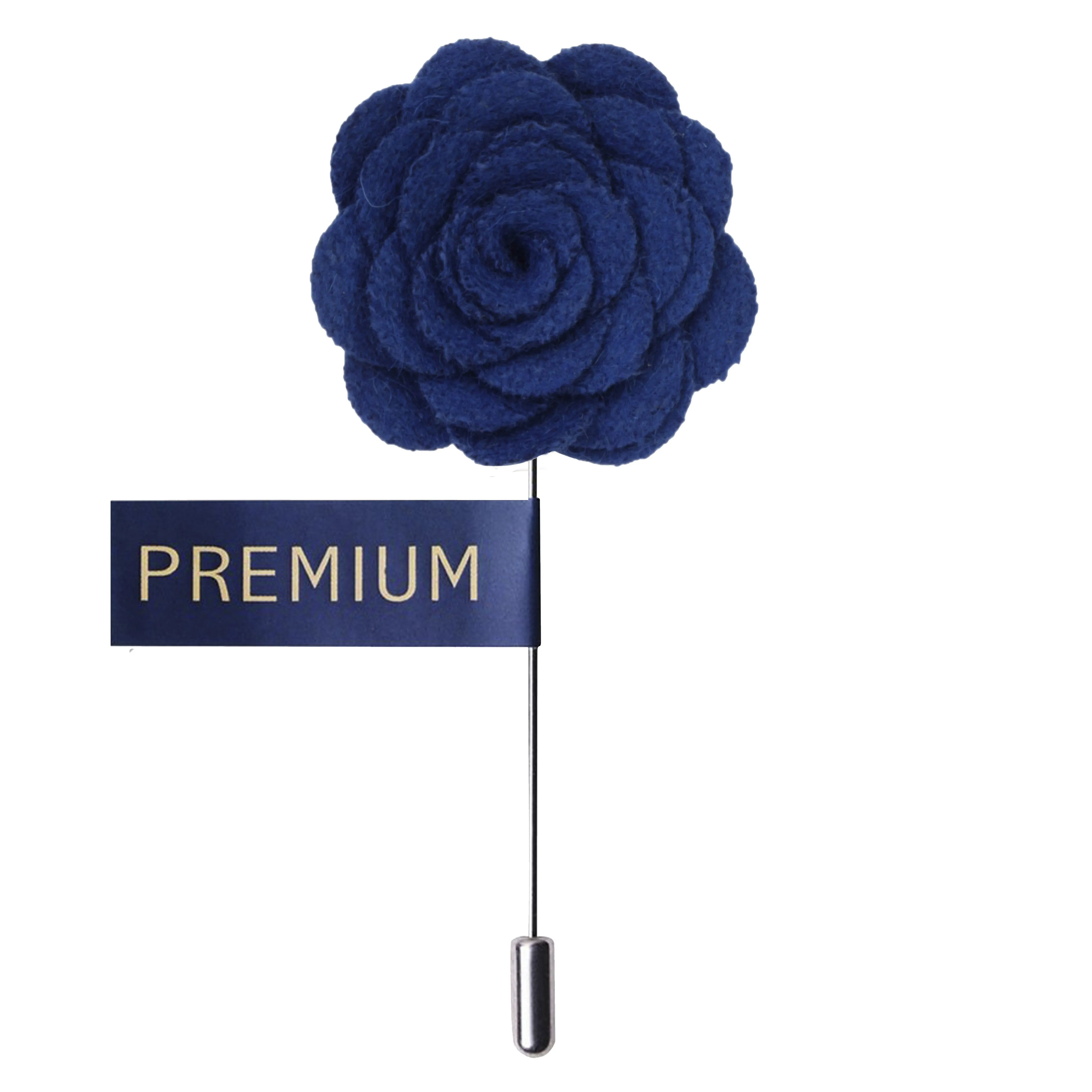 Peluche Blooming Charm Royal Blue Colored Brooch for Men