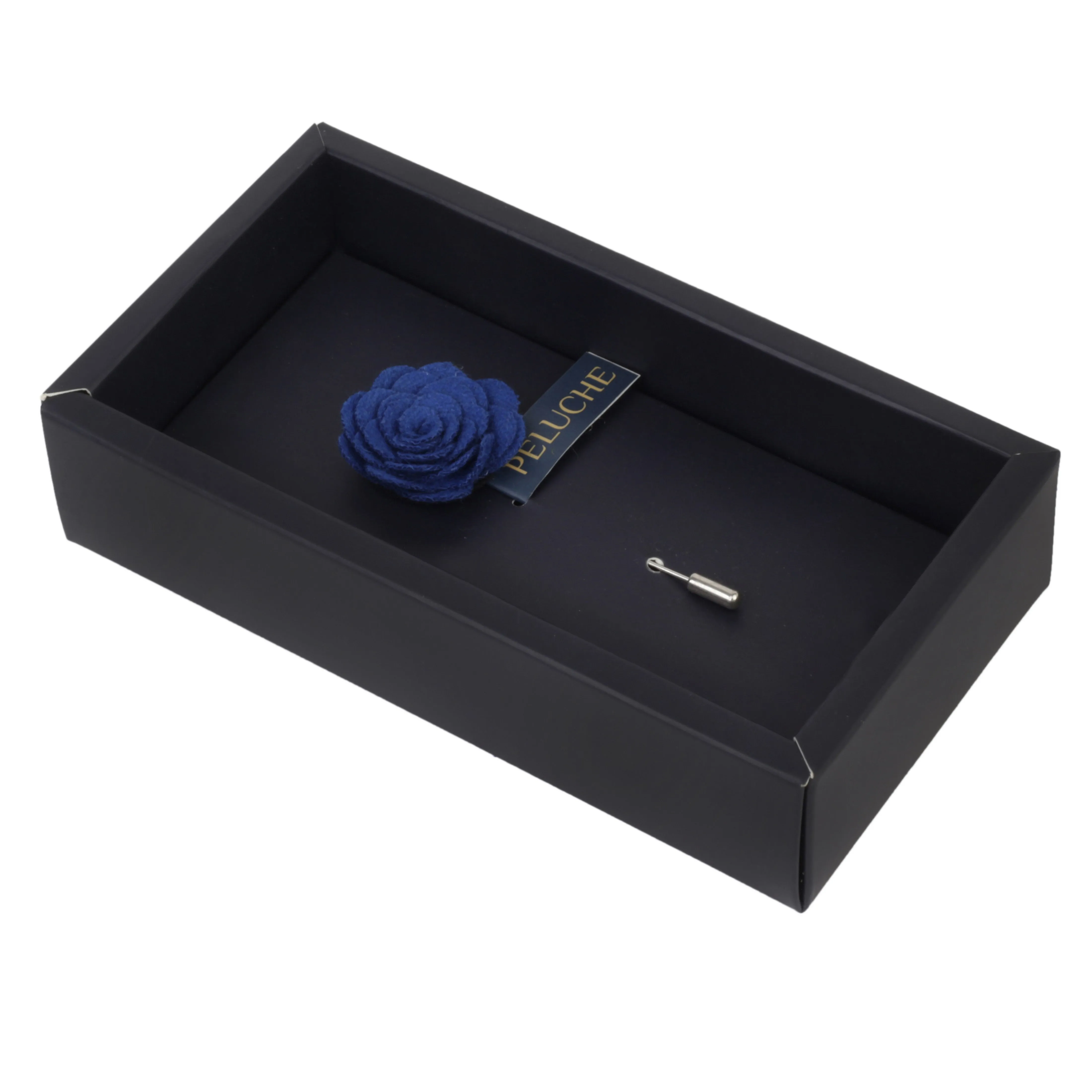 Peluche Blooming Charm Royal Blue Colored Brooch for Men