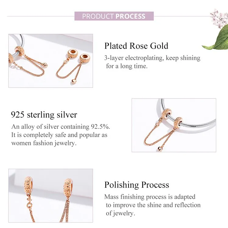 Rose Gold Small Tire Safety Chain