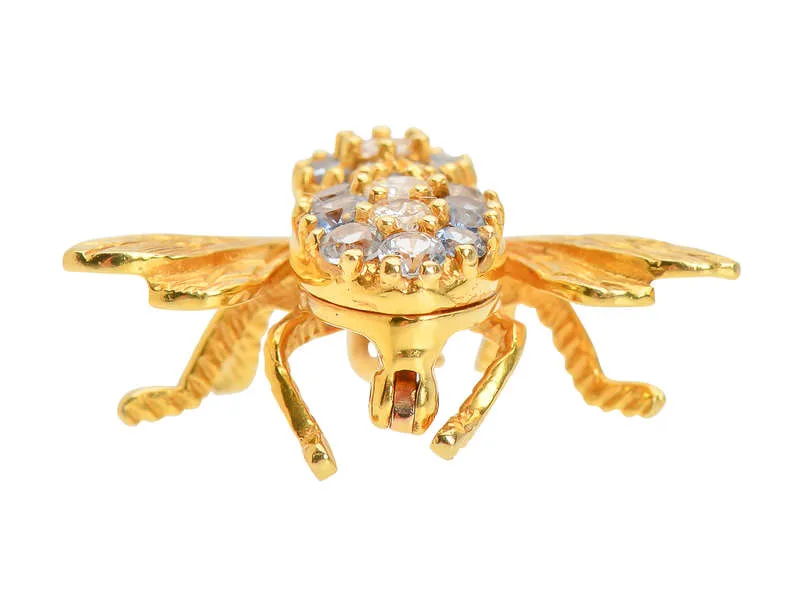 Rosenthal Aquamarine Diamond Bee Brooch