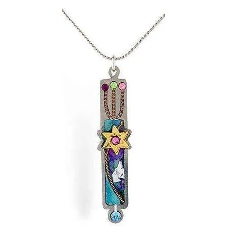 Seeka Mezuzah Pendant with Star of David