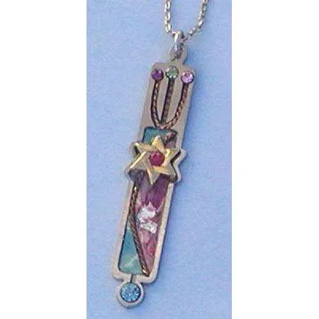 Seeka Mezuzah Pendant with Star of David