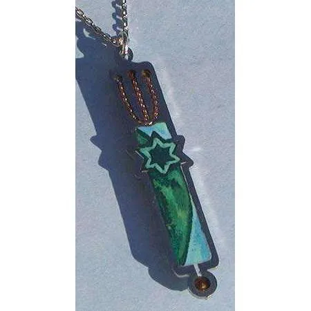 Seeka Mezuzah Pendant with Star of David