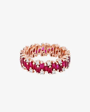 Shimmer Alaia Ruby Eternity Band