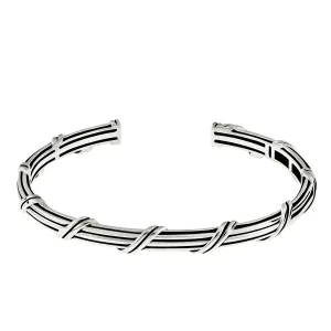 Signature Classic Oval Cuff in sterling silver 5 mm