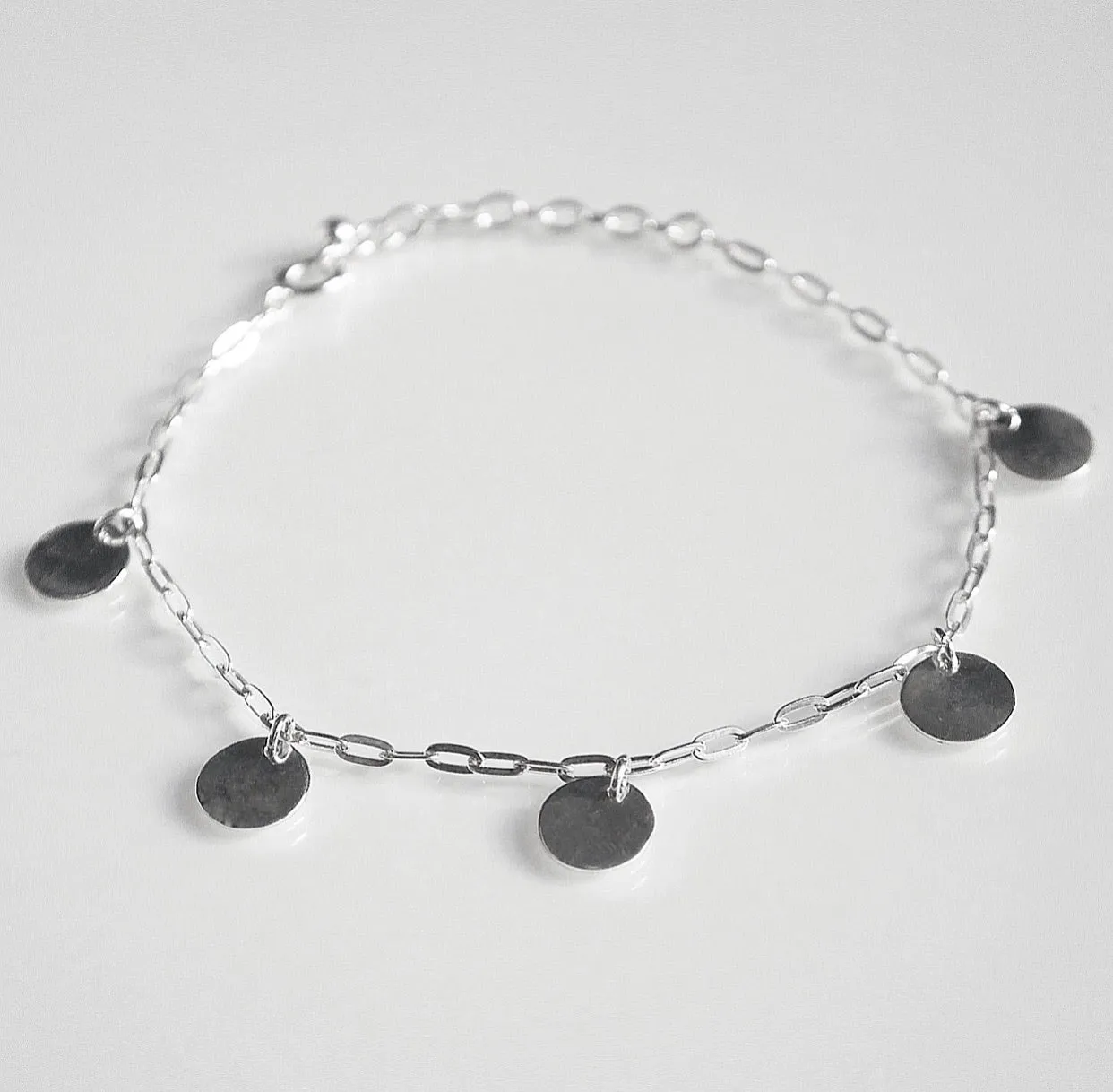 Silver Boho Coin Bracelet