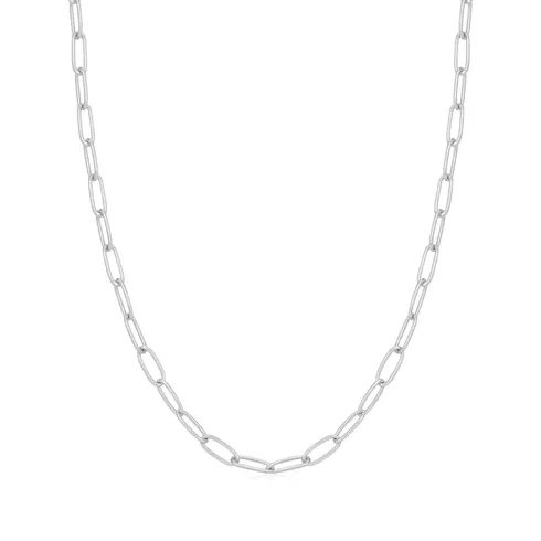 Silver Link Charm Chain Necklace