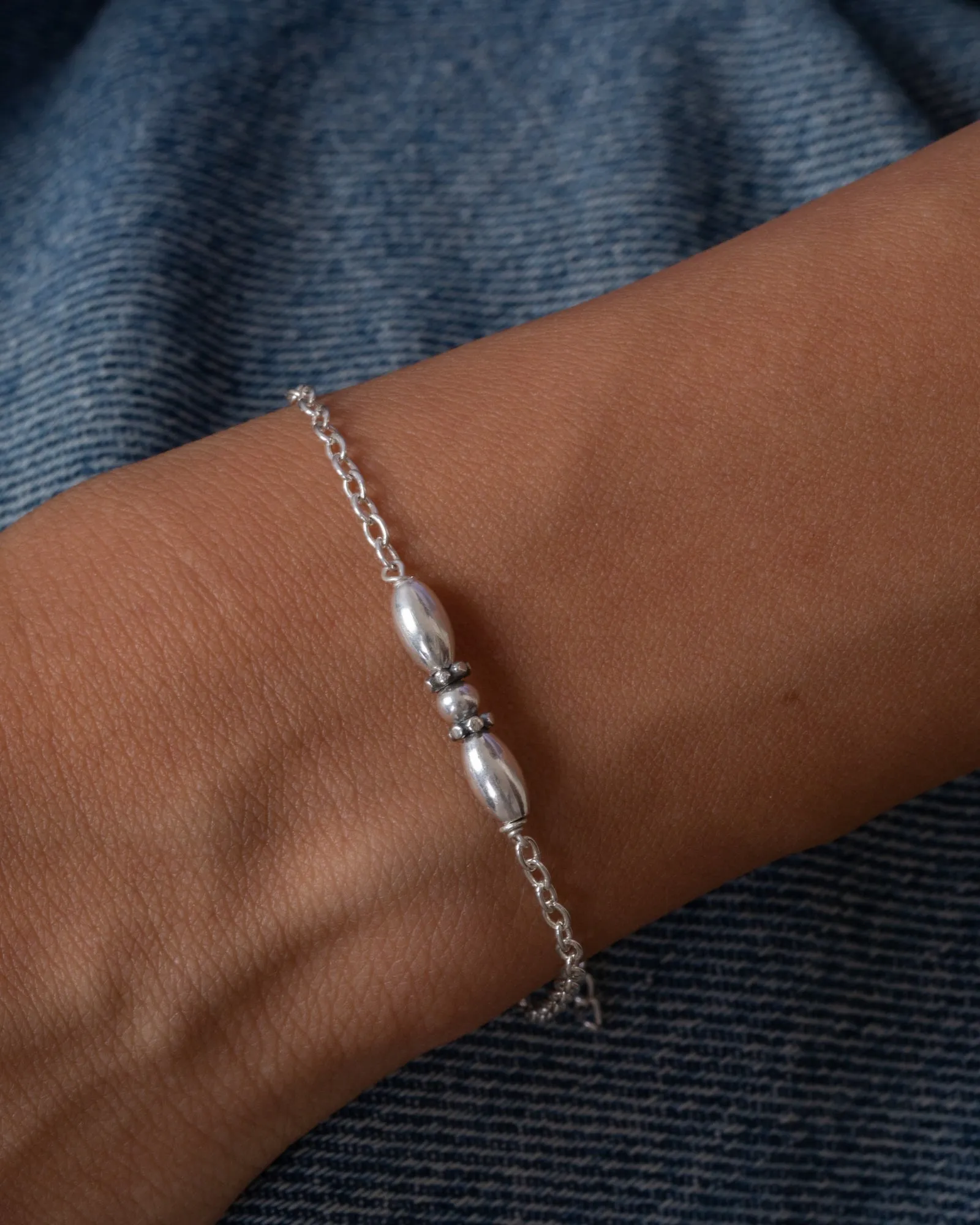 Silver Oval Bracelet 02