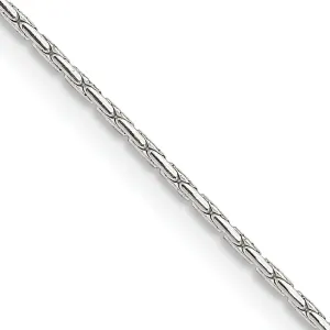 Silver Polished 1.00-mm Oval Box Chain