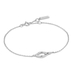 Silver Wave Link Bracelet