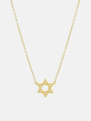 Solid Star Of David Necklace