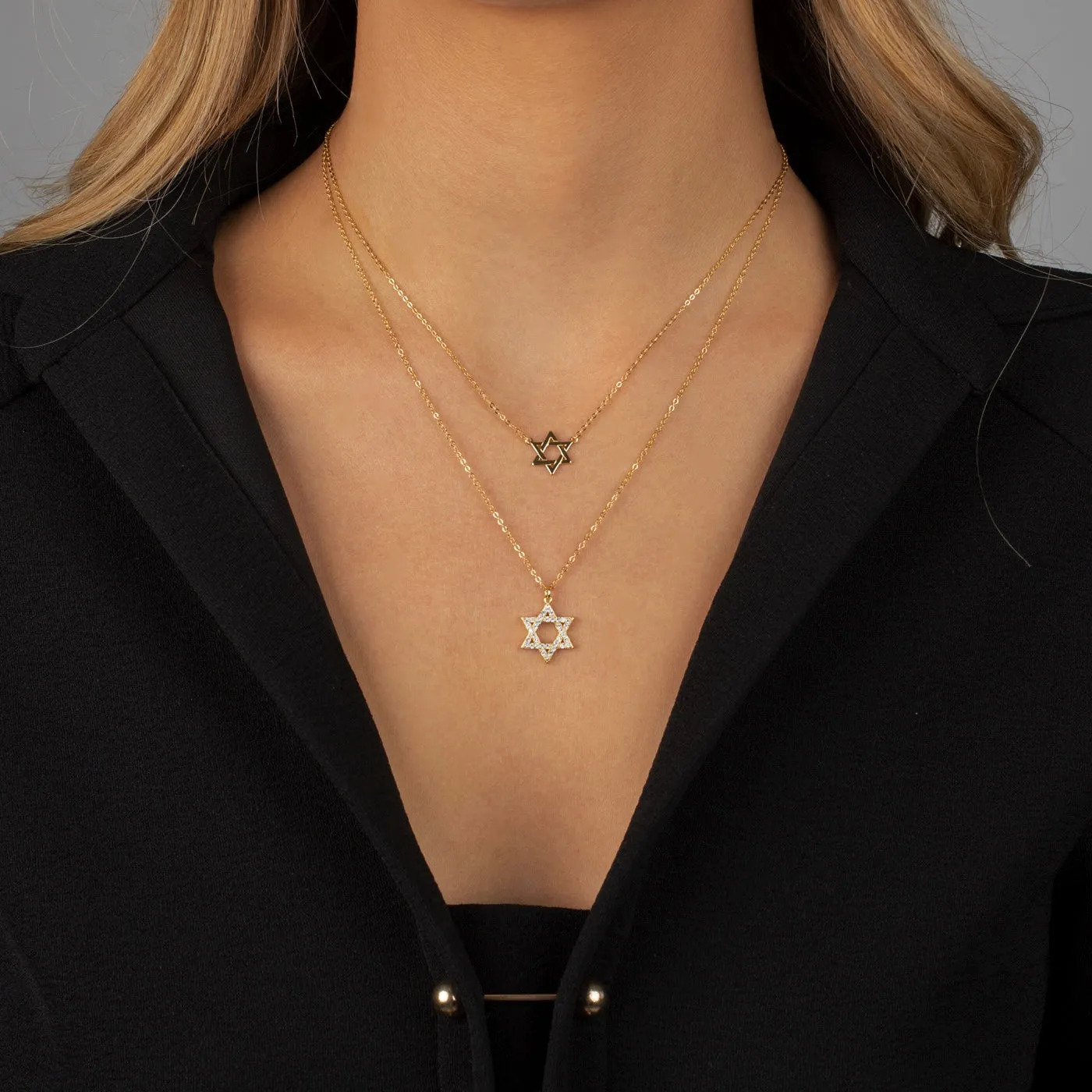 Solid Star Of David Necklace