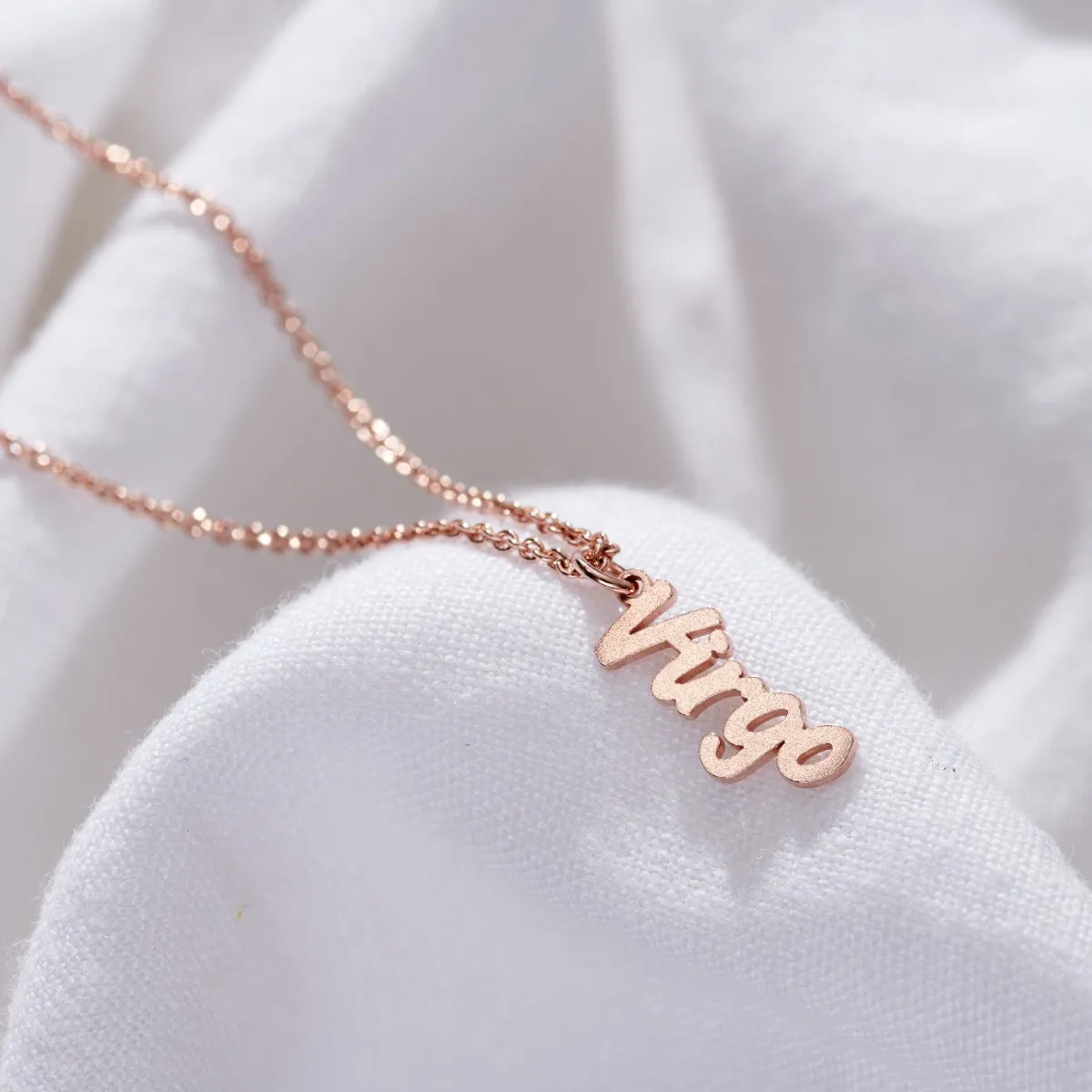 Star Sign Name Charm Necklace