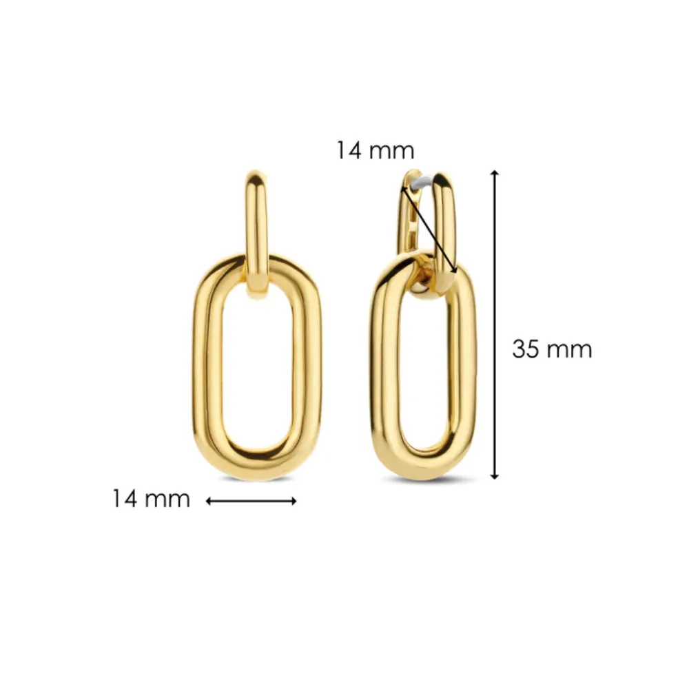 Ti Sento Chunky Double Link Drop Earrings