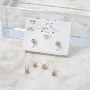 Tiny Jeweled Plastic Post Studs