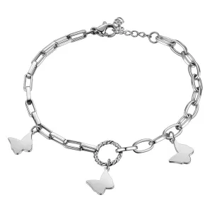 Tokyo Mart Women Butterfly Link Bracelets Jewelry Stainless Steel