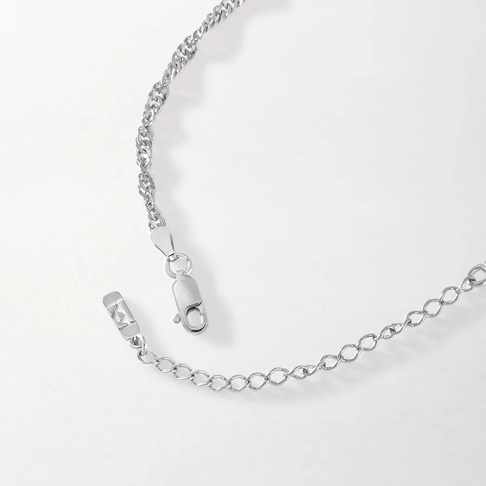 Twist Chain Necklace - Silver