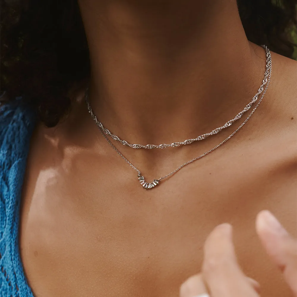 Twist Chain Necklace - Silver