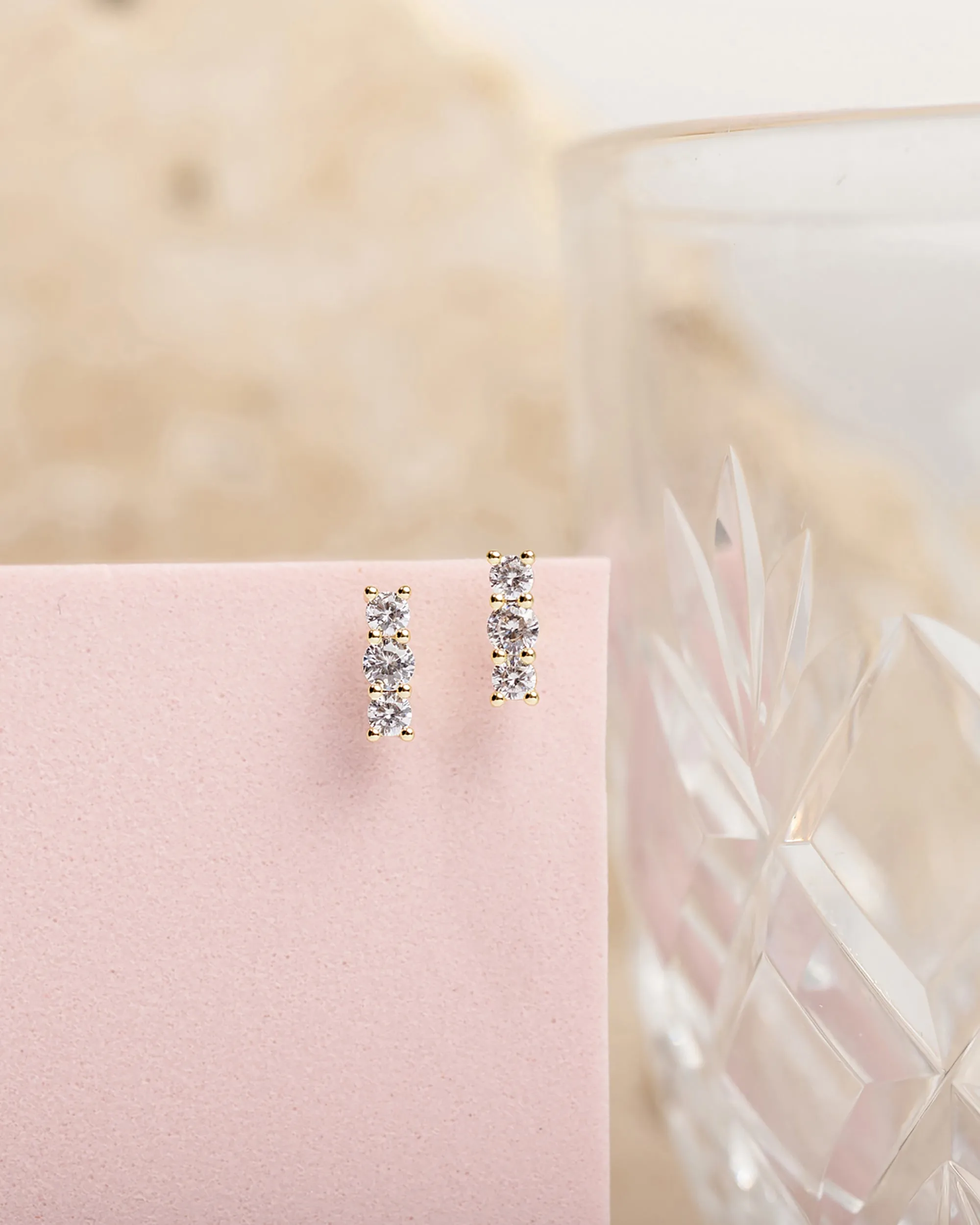 Vermeil Eva Studs