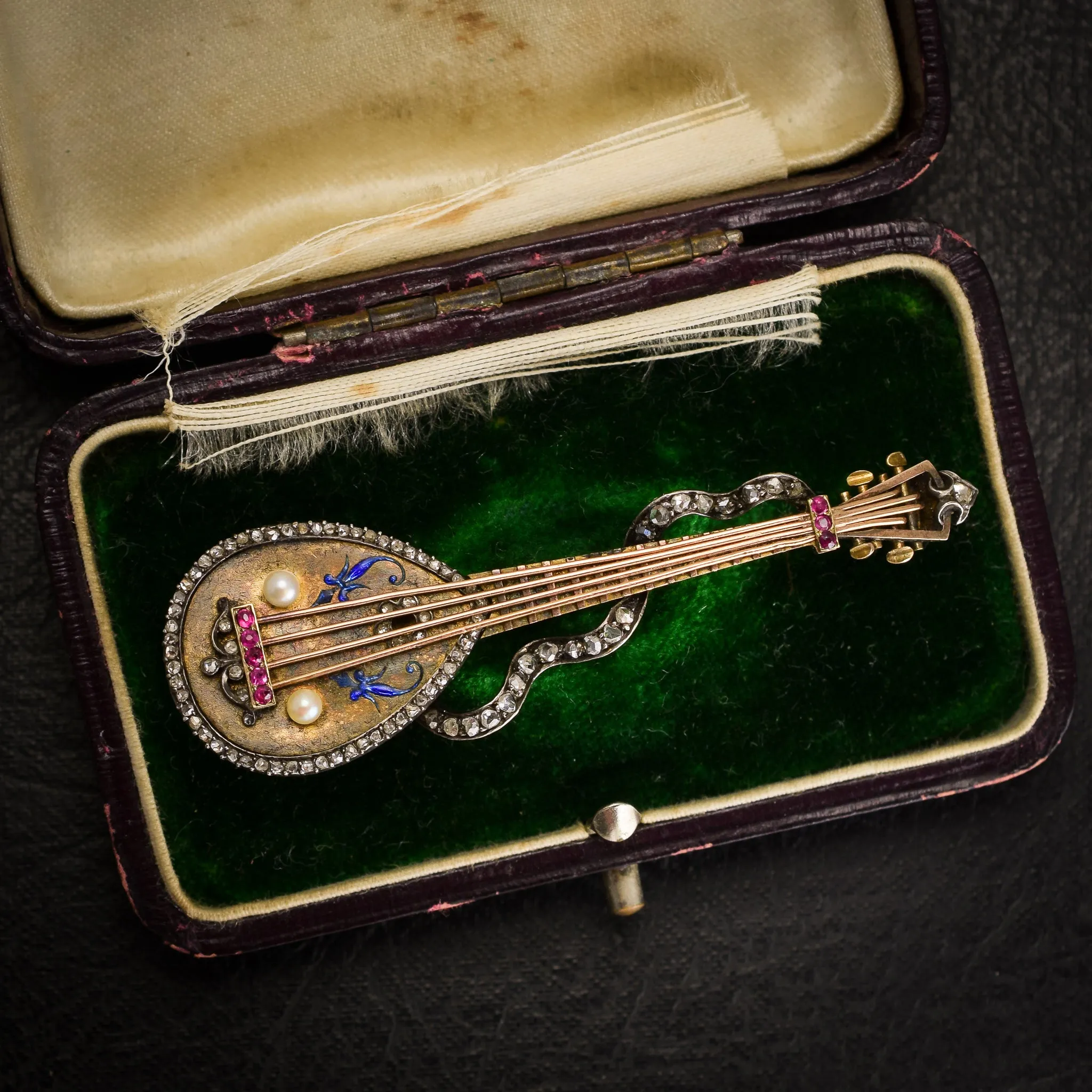 Victorian Gemset Domra Brooch