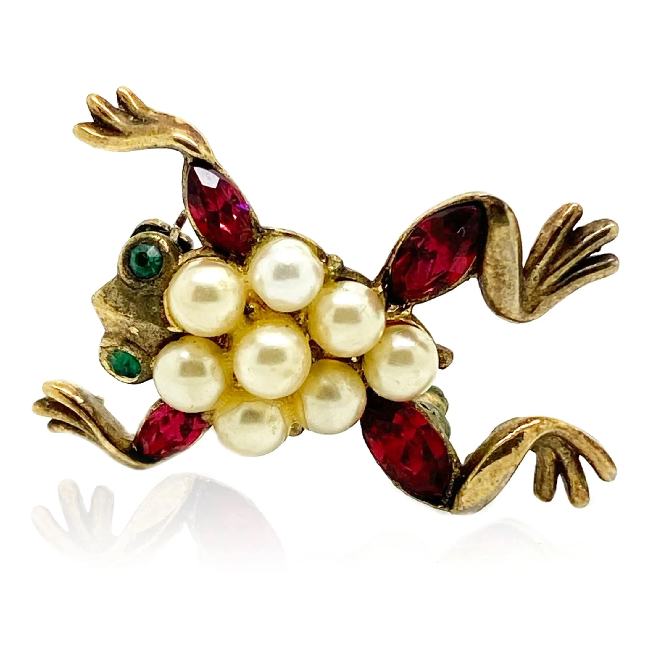 Vintage 1952 Alfred Philippe Trifari Frog Brooch