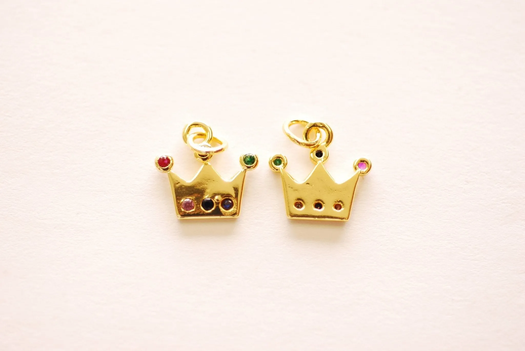 Wholesale Crown Colorful CZ Royal Charm - Cubic Zirconia HarperCrown Pendants B255