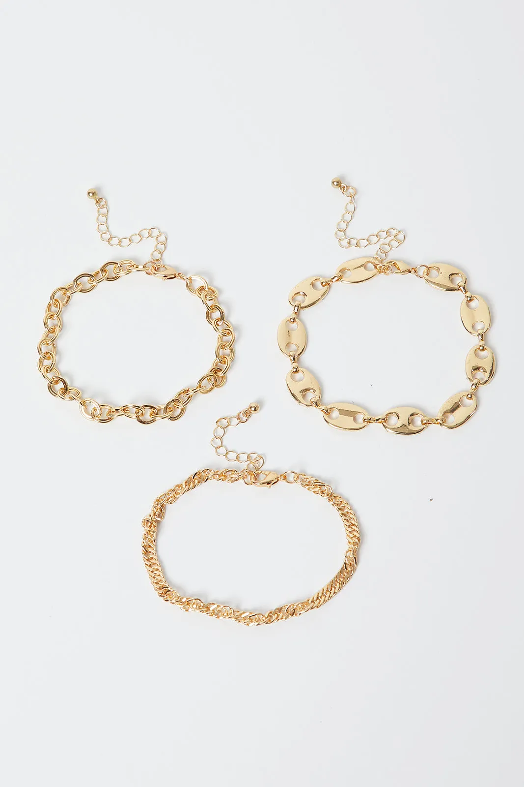 Women Gold Bracelets Set Of (3 Piece)