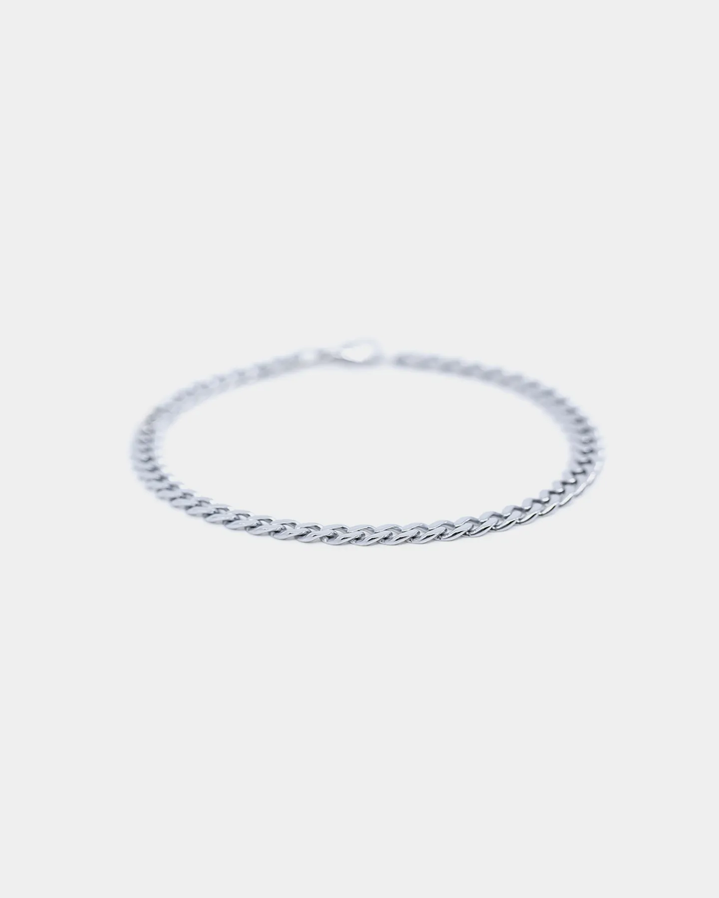 Women's ENES Cuban Link 5mm Anklet White Gold