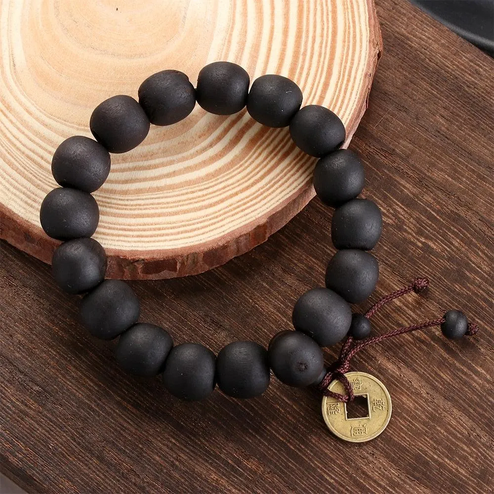 Wood Bead Buddhist Bracelet