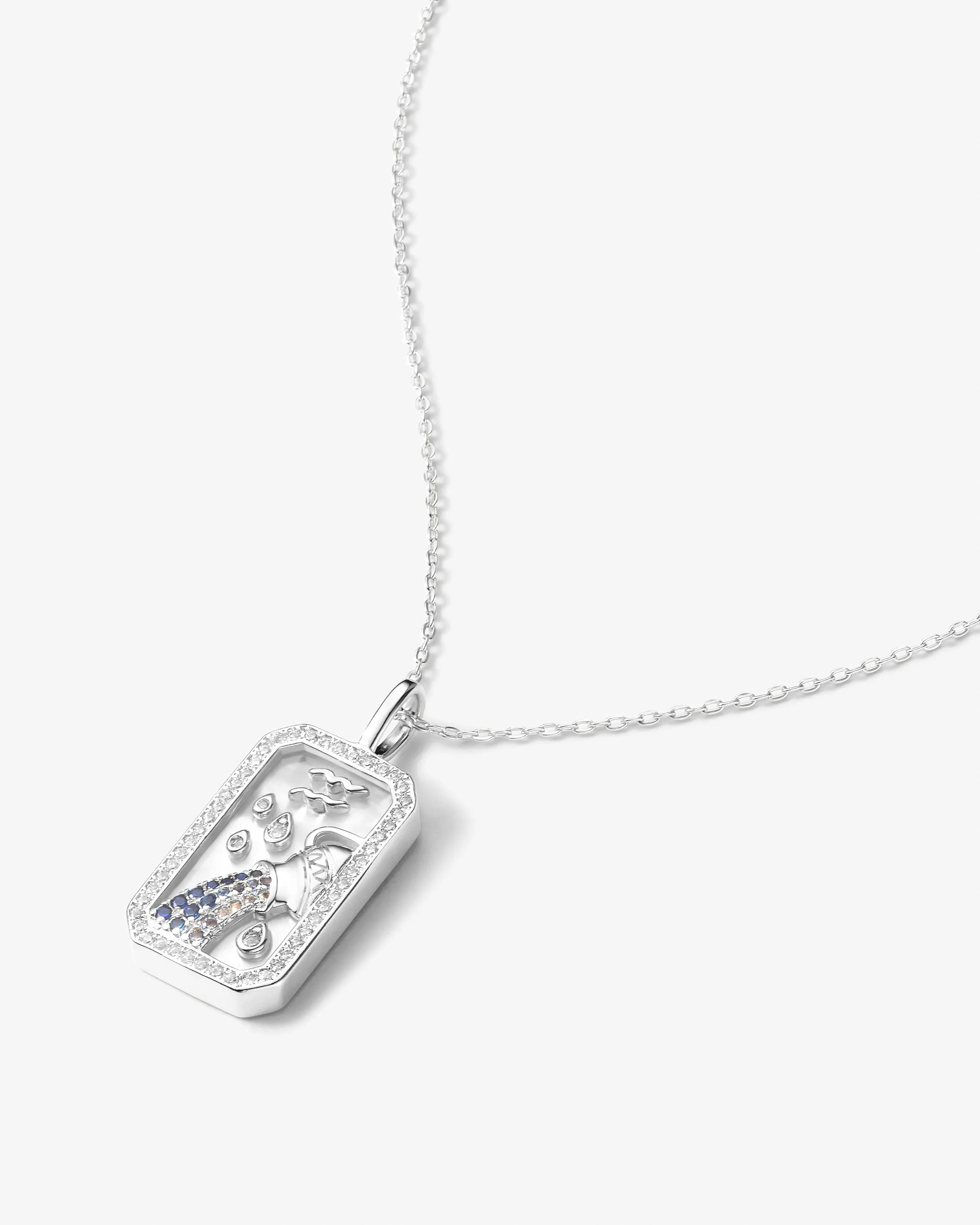 Zodiac Amulet Necklace - Silver