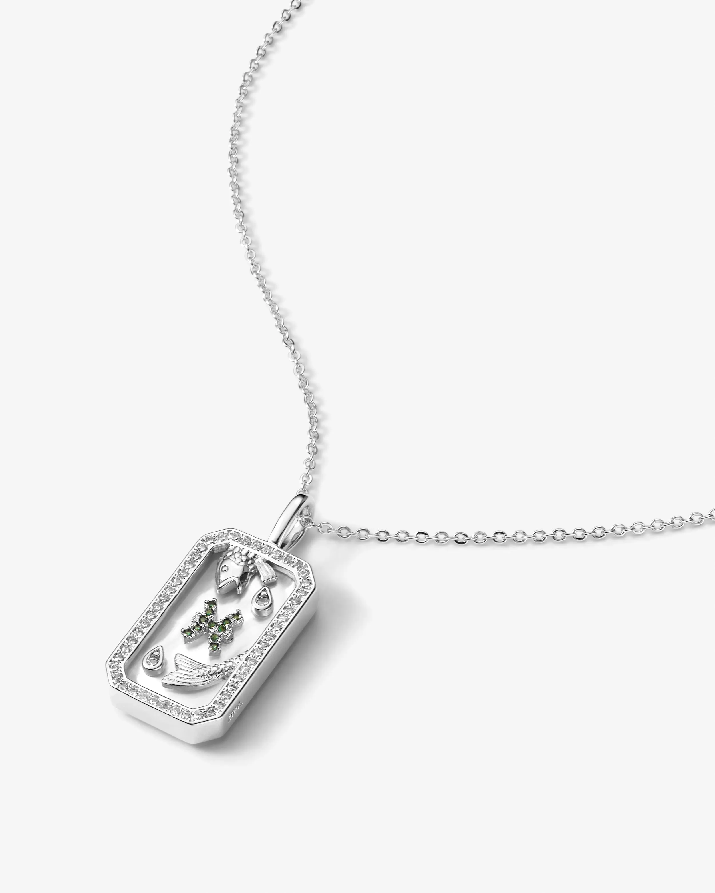 Zodiac Amulet Necklace - Silver