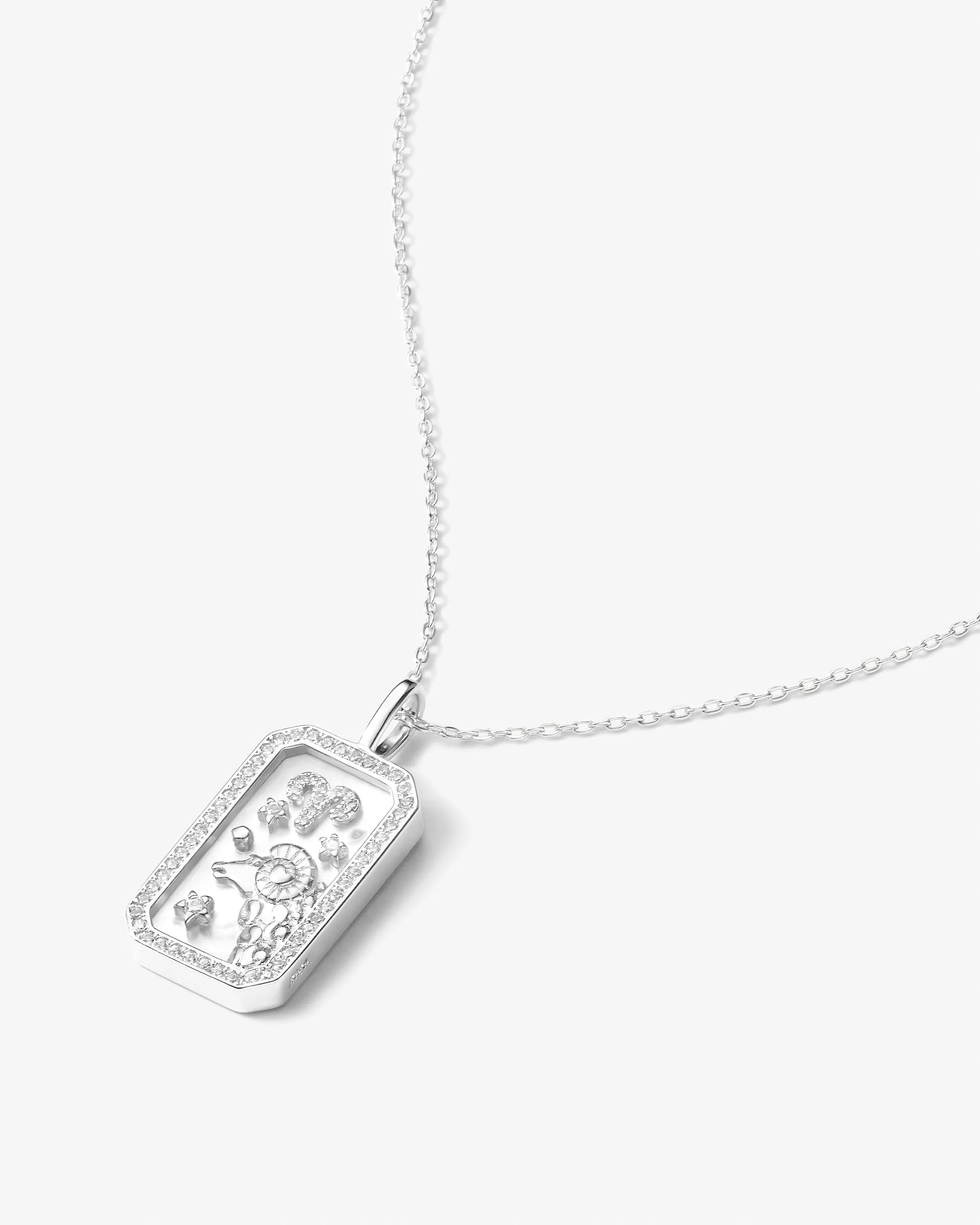 Zodiac Amulet Necklace - Silver